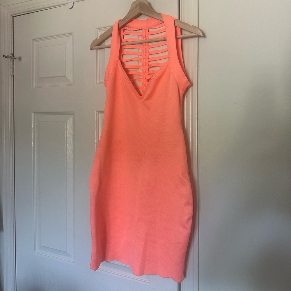 WOW Couture Orange Sleeveless Bodycon Dress